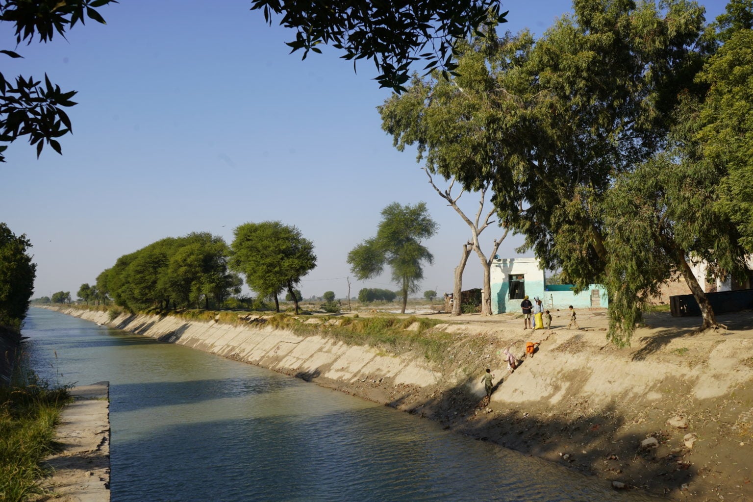 A view of Akram wah canal which supplies irrigation water to Hyderabad, Tando Muhammad Khan and Badin tail areas. — Photo by Manoj Genani