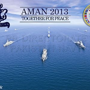 AMAN Formation during Exercise AMAN 13 in Arabian Ocean