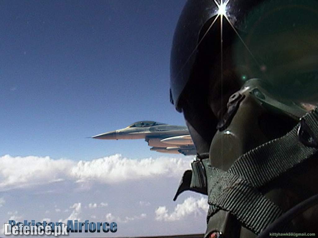 F-16 pilot self potrait.