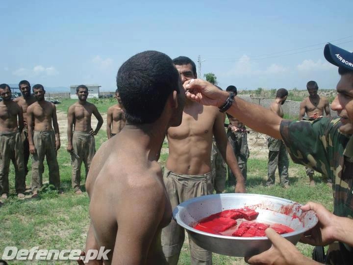 Pakistani SSG commandos being Fed Blood and Raw meat as part of Survival te