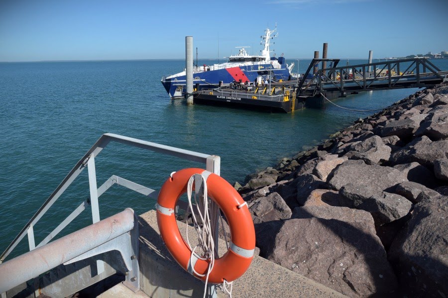 An Australian Border Force patrol boat is docked at the Port of Darwin, on May 17, 2016. The Australian government announced Friday, Oct. 20, 2023, it has decided not to cancel a Chinese company’s 99-year lease on strategically important Darwin Port despite U.S. concerns that the foreign control could be used to spy on its military forces. (Lukas Coch/AAP Image via AP)
