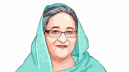 PM Sheikh Hasina/TBS Sketch.