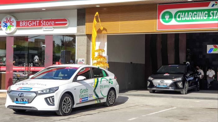 Indonesian state oil giant Pertamina has installed charging stations for EVs at some of its gasoline stations on the islands of Java and Bali