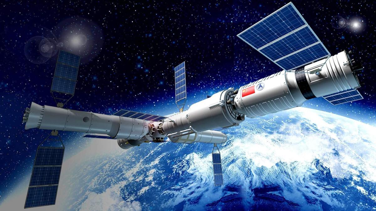 A computer-generated rendering of the Tiangong space station, set to be up and running in 2022. Photo: Handout