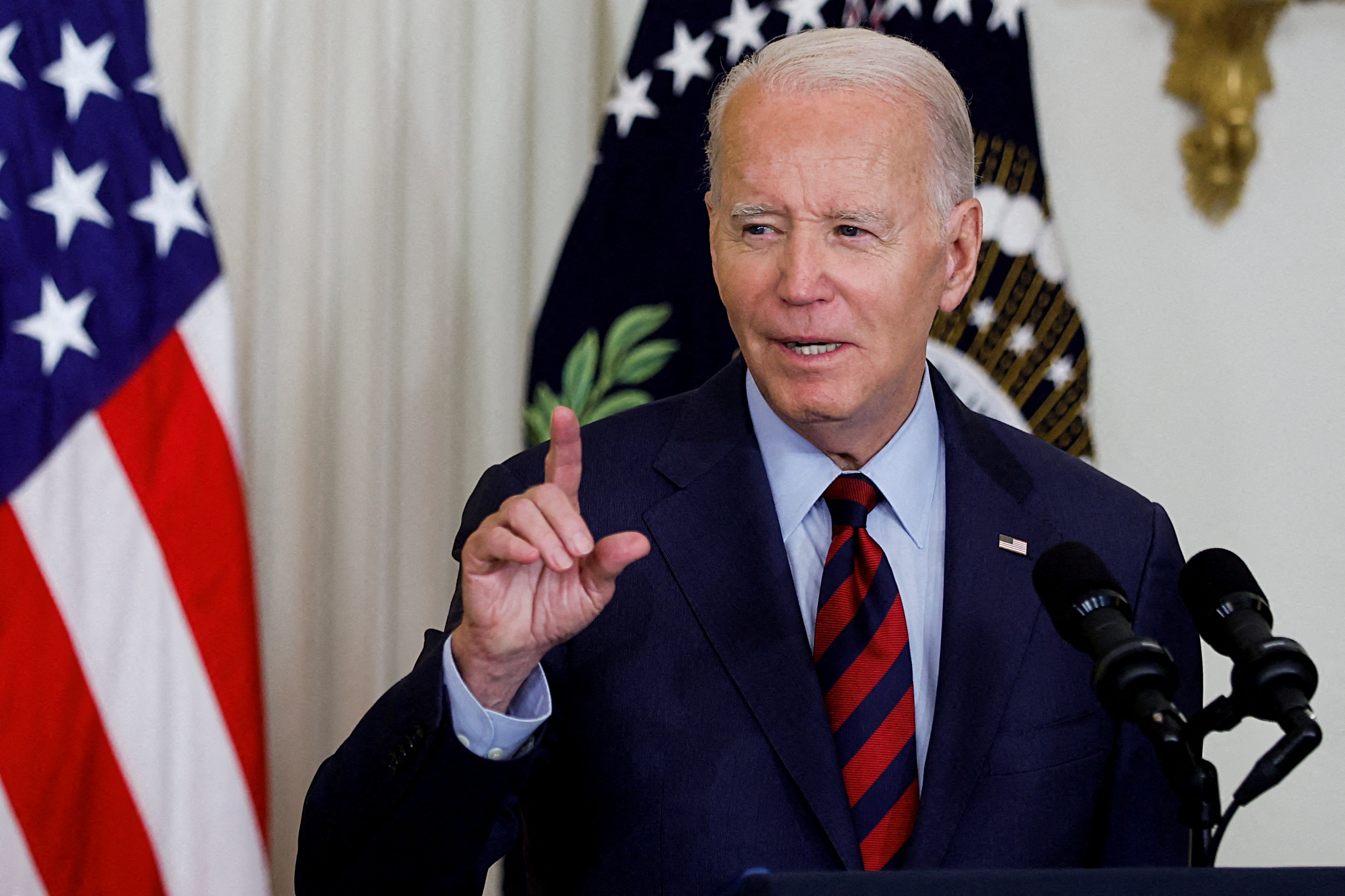 U.S. President Biden delivers remarks on healthcare coverage and the economy, in Washington