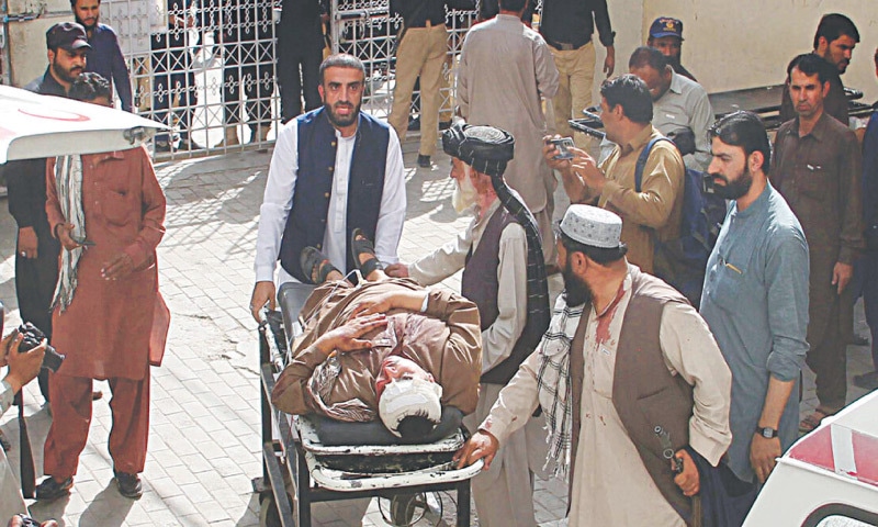  The ISKP has carried out several targeted attacks against the JUI-F, such as the one pictured above, which took place in Mastung on September 14, 2023 | Pakistan Press International 