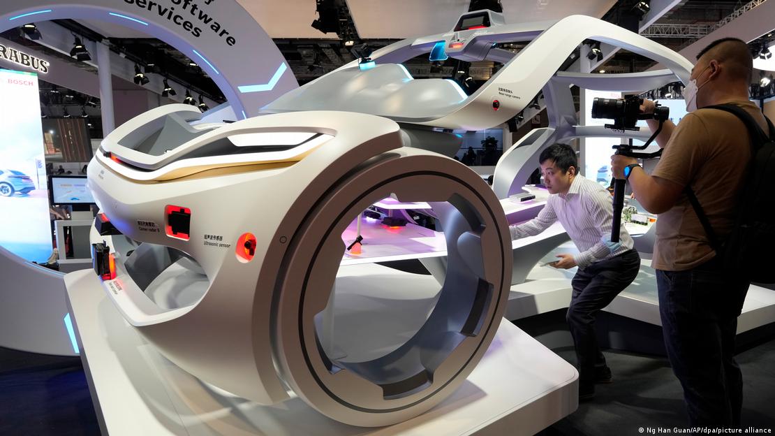 A Chinese project car displayed at the auto show in Shanghai, China, in 2023