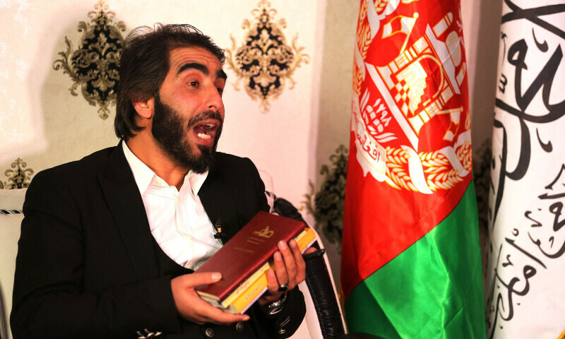 <p>Ismail Mashal, a lecturer of journalism at three universities, speaks during an interview with AFP in Kabul on Dec 30. — AFP</p>