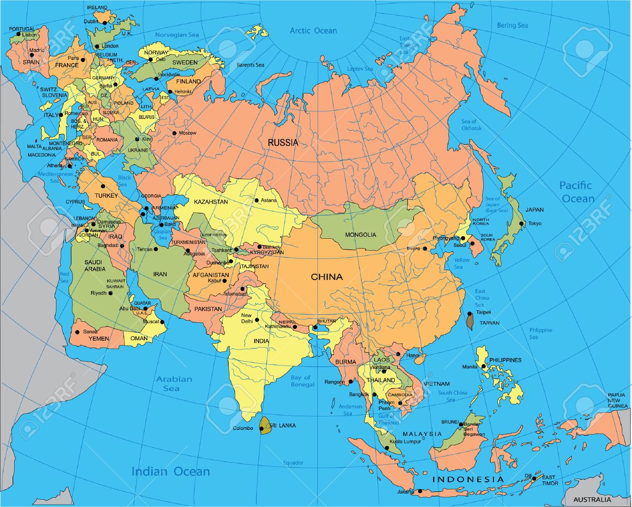 3928618-Political-map-of-Eurasia-Stock-Vector-map-asia-vector.jpg