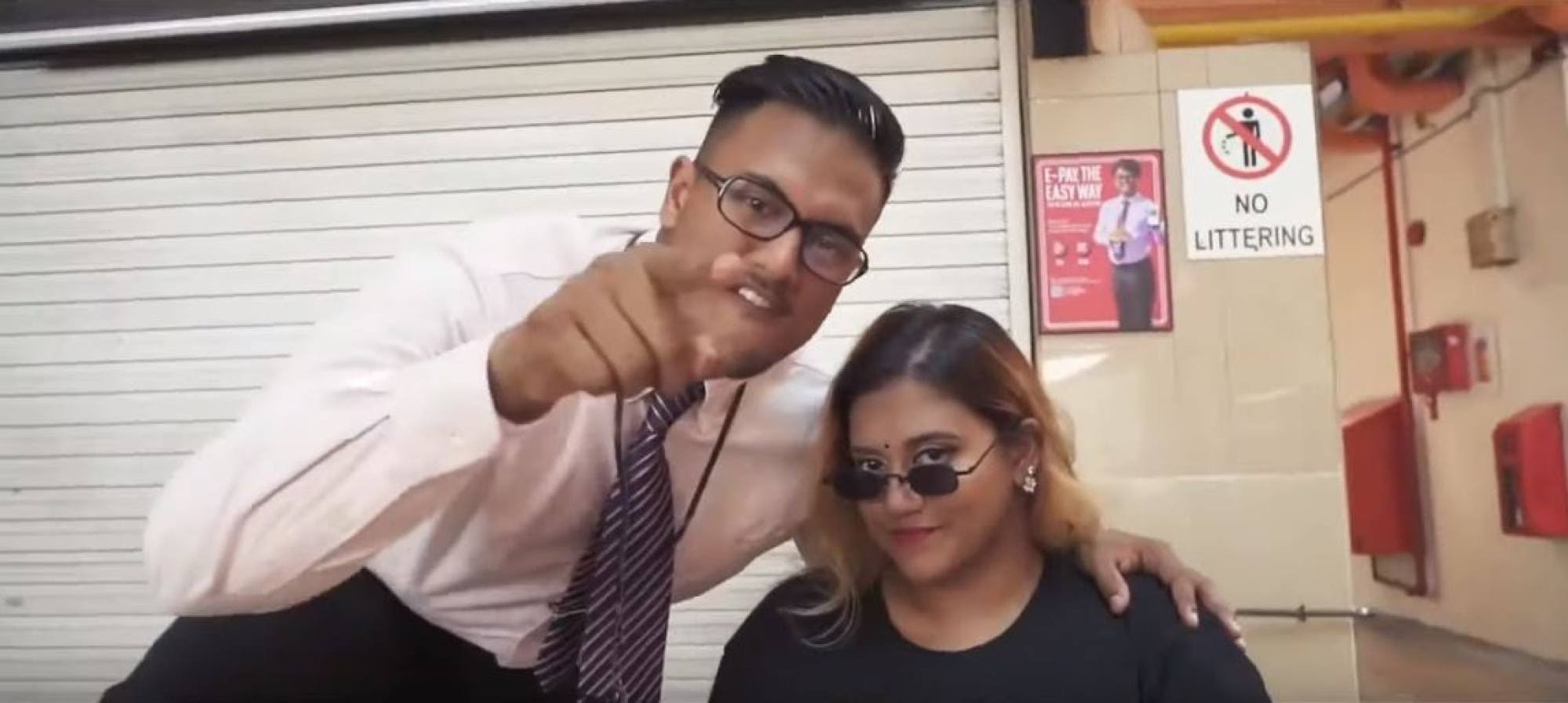 A still from the YouTube video featuring Subhas Nair and his sister Preeti that was the cause of his initial two-year conditional warning. Photo: YouTube/@Preetipls