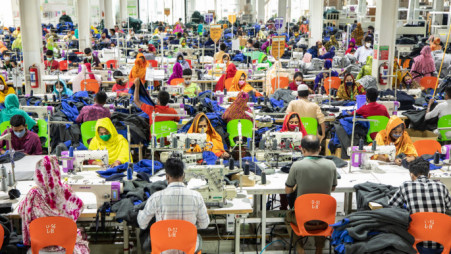 Workers tailoring clothes at an RMG factory in Bangladesh. File Photo: Mumit M/TBS