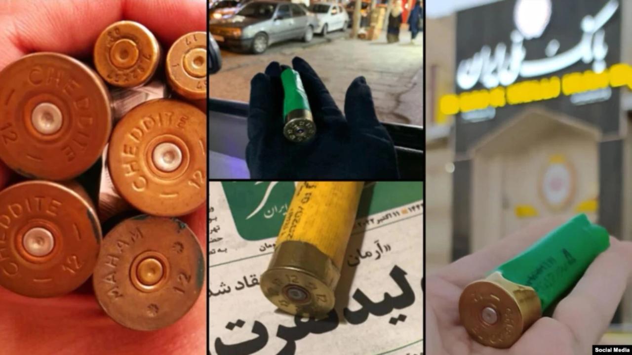 A combo picture of cartridges used in protests 