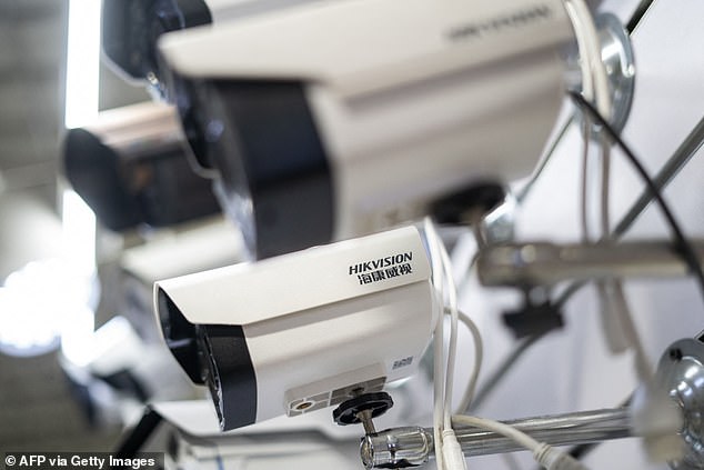 Thirty-eight of the devices by Hikvision, which has worked closely with China 's military, have been specially erected along the parade route stretching from Buckingham Palace to Trafalgar Square (file photo)