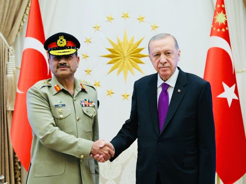 chief of army staff coas general syed as m munir meets turkish president recep tayyip erdogan during his official visit to brotherly country photo ispr
