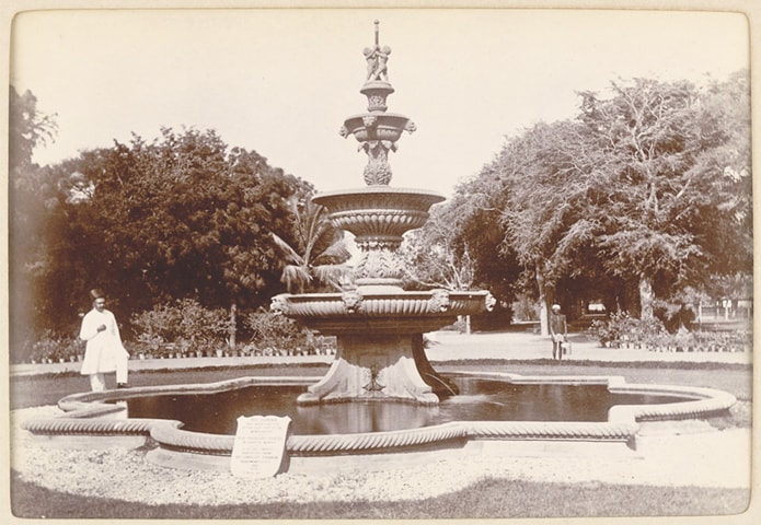 Fountain constructed in 1883 in the Government Garden, Karachi (now Karachi Zoo), in memory of Bombay philanthropist Cowasjee Jehangir Readymoney - Photo courtesy www.historickarachi.weebly.com
