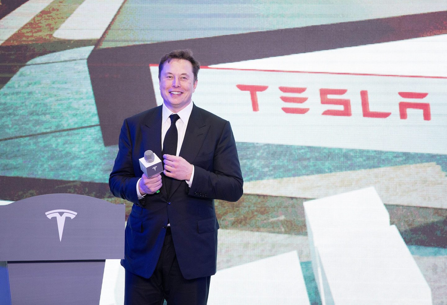 Elon Musk at a ceremony in Shanghai in 2020.