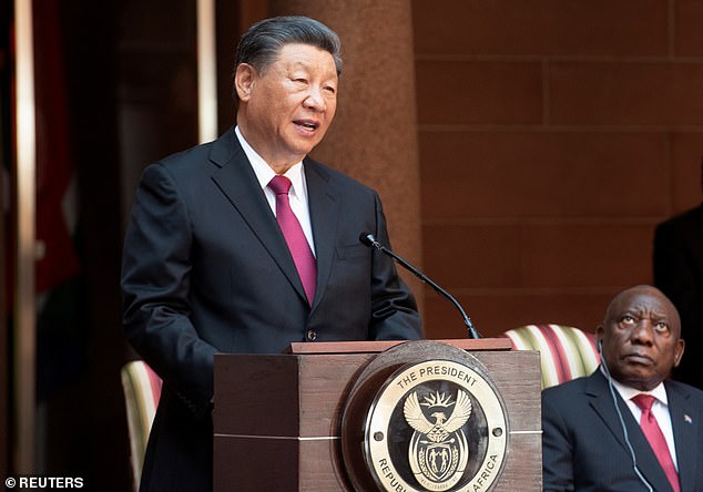 The man is thought to have links with the Chinese Ministry of State Security’s headquarters. Pictured: China's President Xi Jinping
