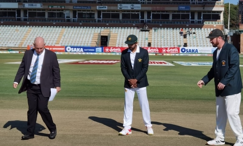 Zimbabwe won the toss and chose to bat in the first Test against Pakistan at Harare Sports Club, Zimbabwe, April 29. — Photo courtesy PCB Twitter