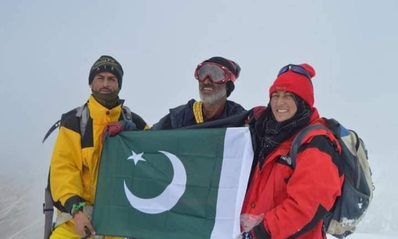 The three-member family expedition team. — Baltistan Tour Operators Association Facebook