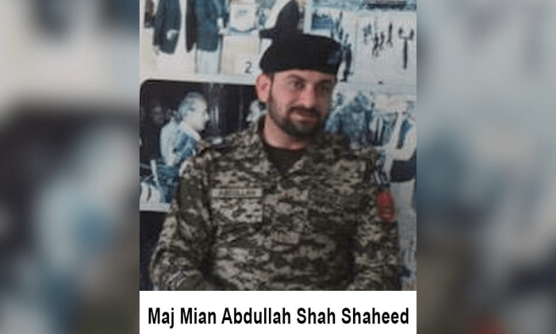 This image shows Major Mian Abdullah Shah, who was martyred during a gun battle with terrorists in Khyber. — Photo courtesy: ISPR