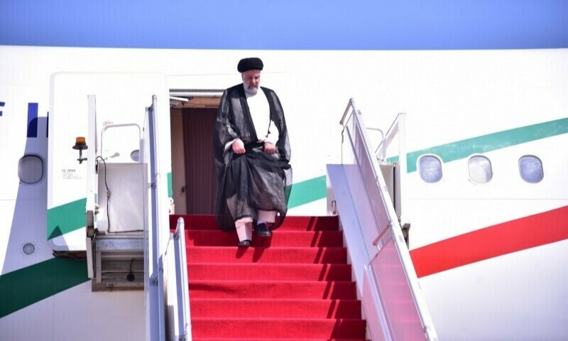 Iranian President Ebrahim Raisi arrives on a three-day official visit to Pakistan. — Photo courtesy FO