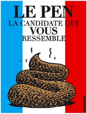 The mock election poster reading: ‘Le Pen, the candidate who is like you.’