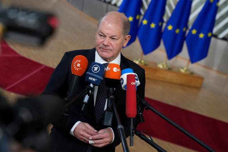 Germany's Chancellor Olaf Scholz at an EU summit in Brussels on December 15, 2022.