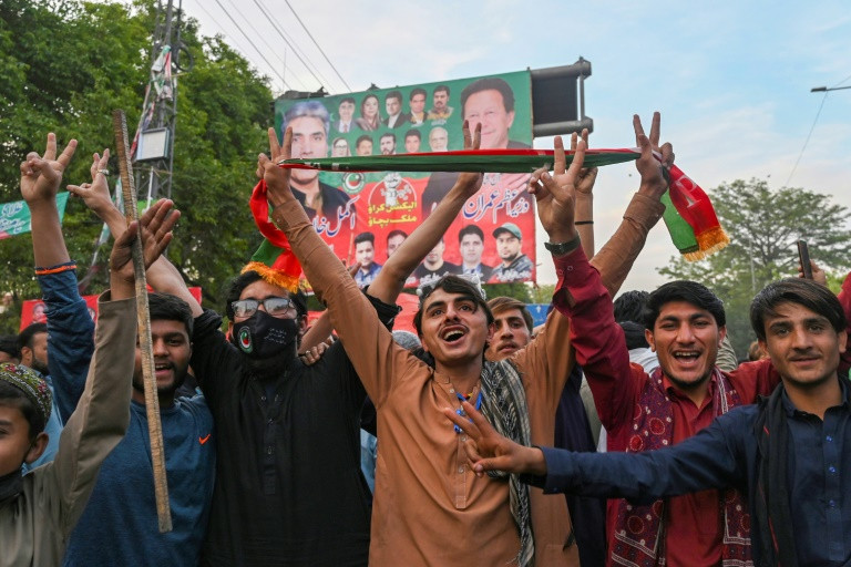 a state imposed social media blackout to quell massive protests around the arrest of former prime minister imran khan has fuelled momentum for him photo afp