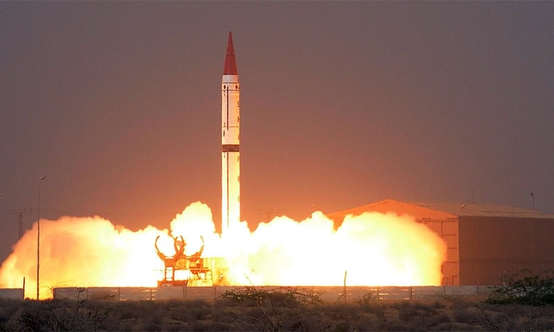 handout photograph shows launch of pakistan s shaheen iii surface to surface long range ballistic missile which can carry nuclear and conventional warheads within a range of 2 750 kilometres photo ispr