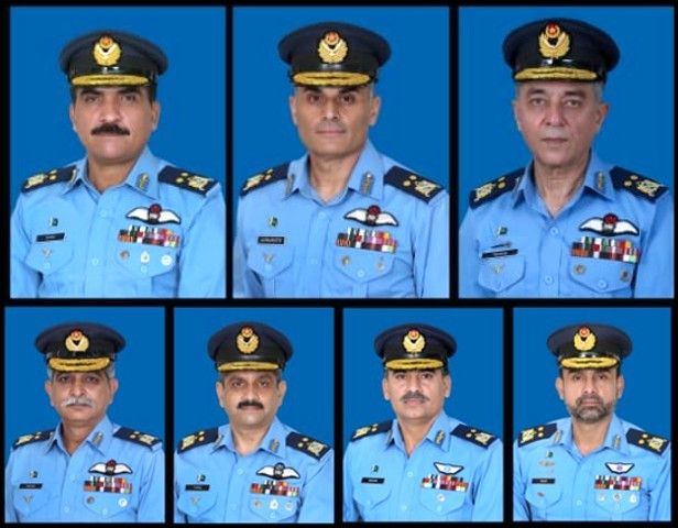 the promoted air officers included air vice marshal farooq zamir afridi air vice marshal aurangzeb ahmed air vice marshal taimur iqbal air vice marshal hakim raza air vice marshal tariq mahmood ghazi air vice marshal mohsin mahmood and air vice marshal tahir mahmood photo app