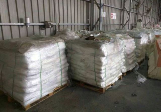 A salt shipment hid four tons of ammonium chloride intercepted at the Nitzana border crossing between Egypt and Israel in 2016.