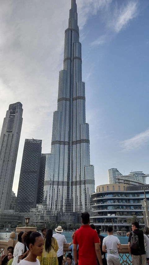Photo shows the Burj Khalifa, the world's tallest skyscraper, in Dubai, United Arab Emirates. 