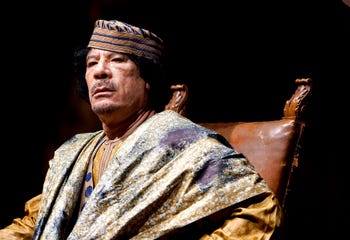 Libyan leader Muammar Gadhafi, an early client of AQ Khan's freelance nuclear proliferation business, was later the cause of Khan's downfall