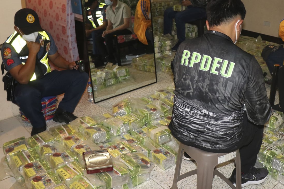 The drug seizure in Baguio city had an estimated street value of 4 billion pesos (US$74 million) and was one of the largest in recent years. Photo: via AP