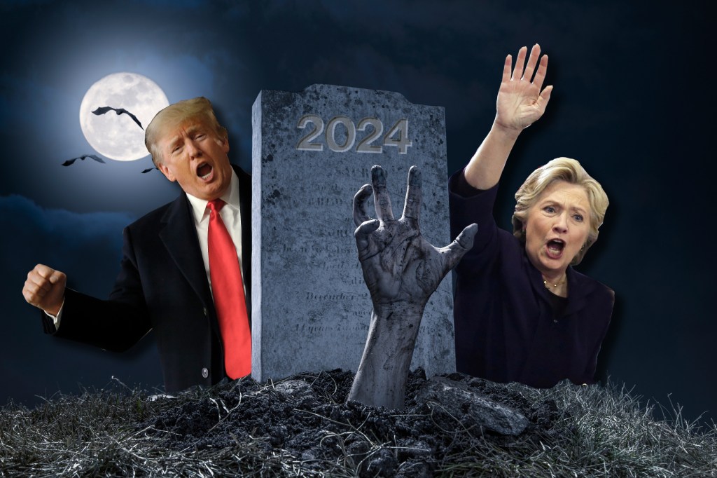 Another presidential election between Donald Trump and Hillary Clinton would be like reliving an old horror film.