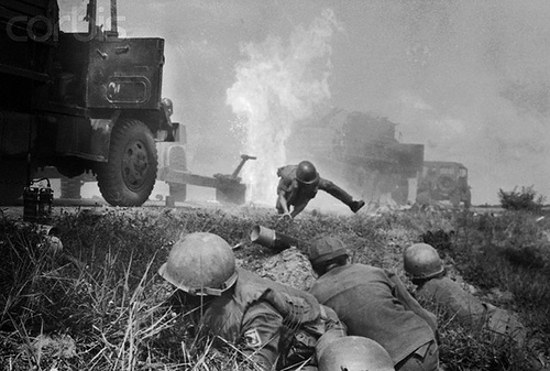 1972, An ARVN soldier dives for safety as mortar round fired .jpg