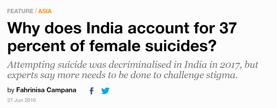 37 percent of all female suicides in world happen in India.png