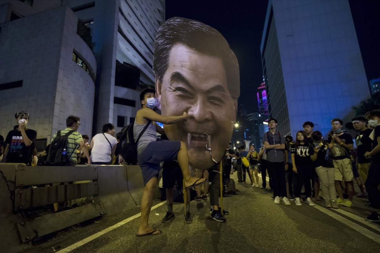 An effigy of Leung Chun-ying, the city’s top leader. Mr. Leung.jpg