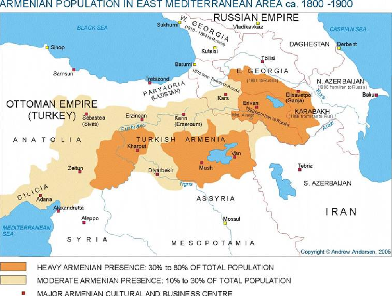 Armenian Population In East Mediterranean Area ca. 1800~1900 and Ottoman Empire.png