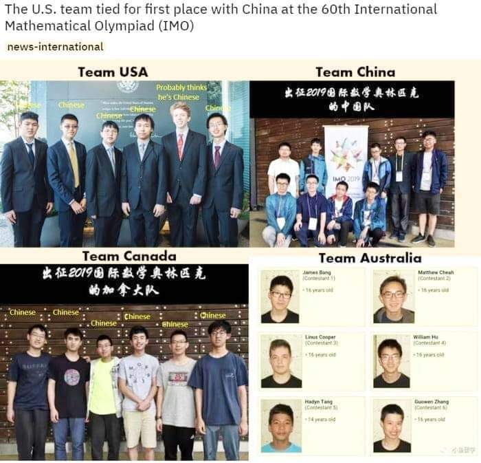 Chinese maths teams in different countries.jpg