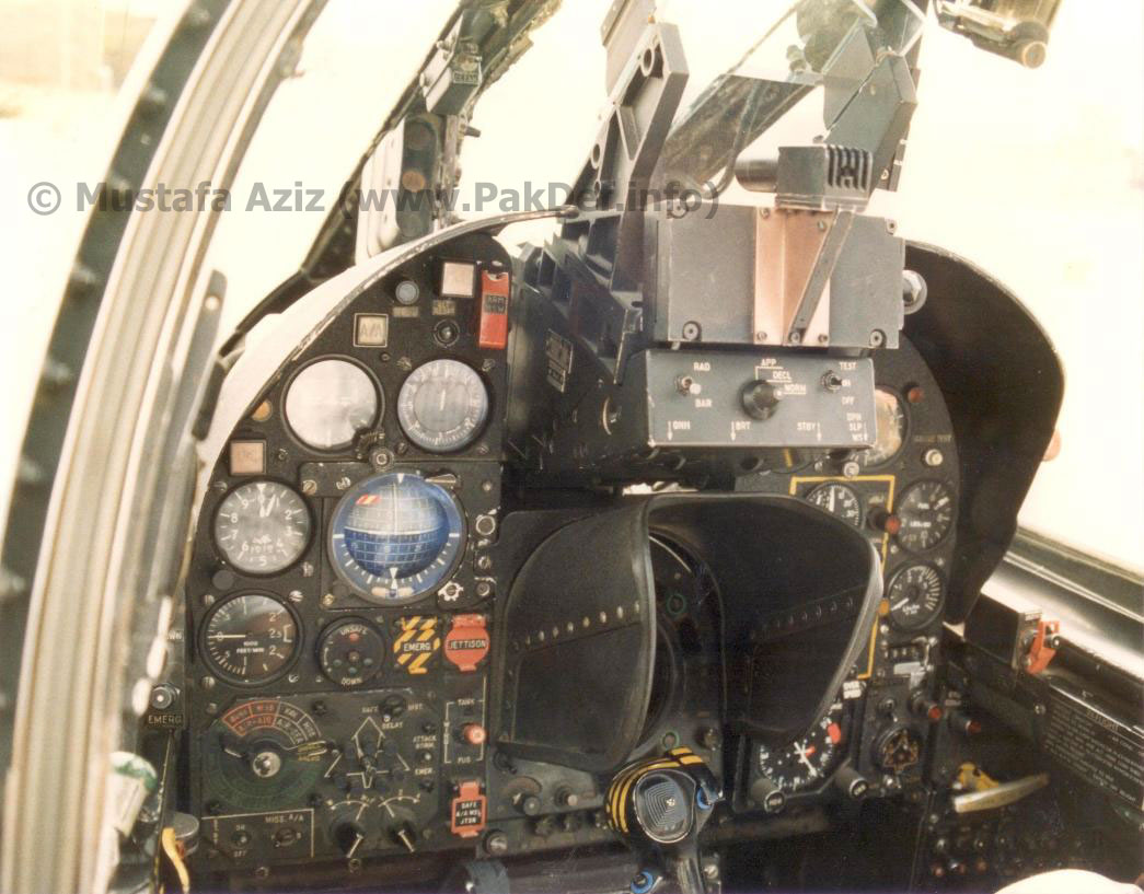 Cockpit view of a basic Mirage-5PA3 - early 1990's).jpg