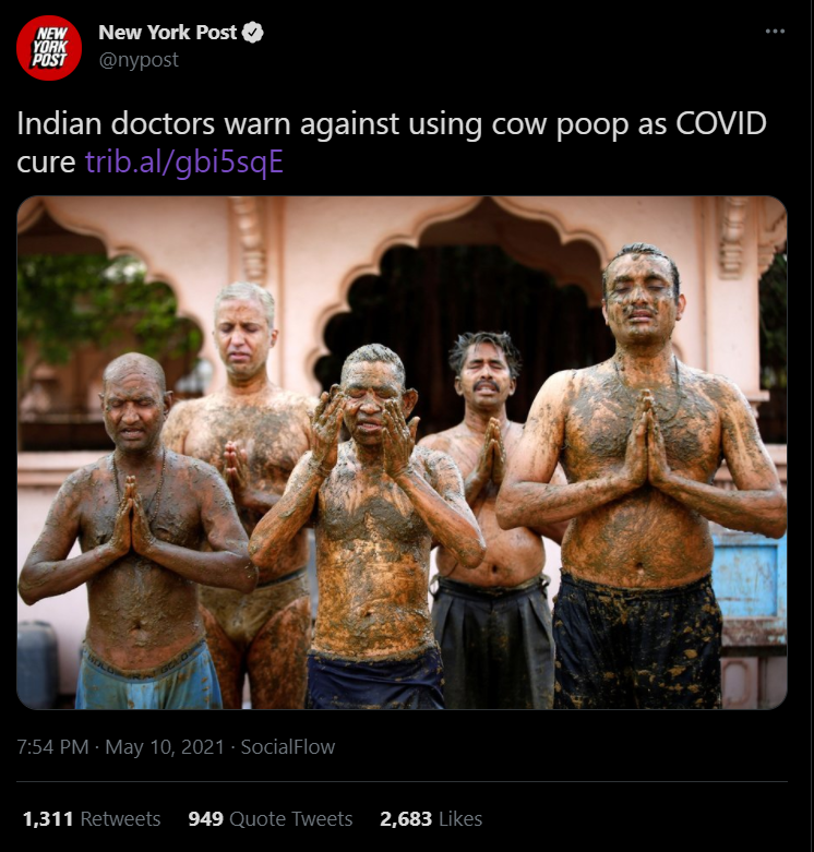 Cow shit indians is how world sees them.png