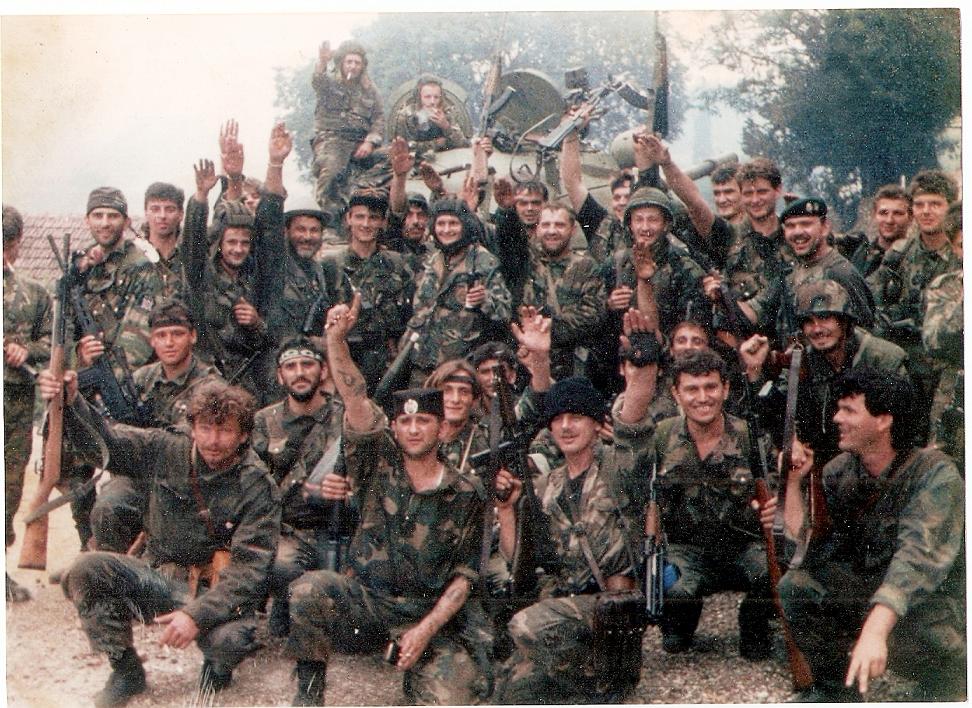 Croatian soldiers in the village of Klepci during the Operation June Dawns in 1992.jpg