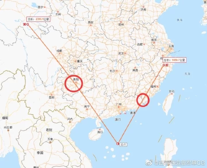 DF-26B fired from Da Qaidam, Qinghai (2319km) and DF-21D fired from Ningbo (1450km) on 20200826.jpeg