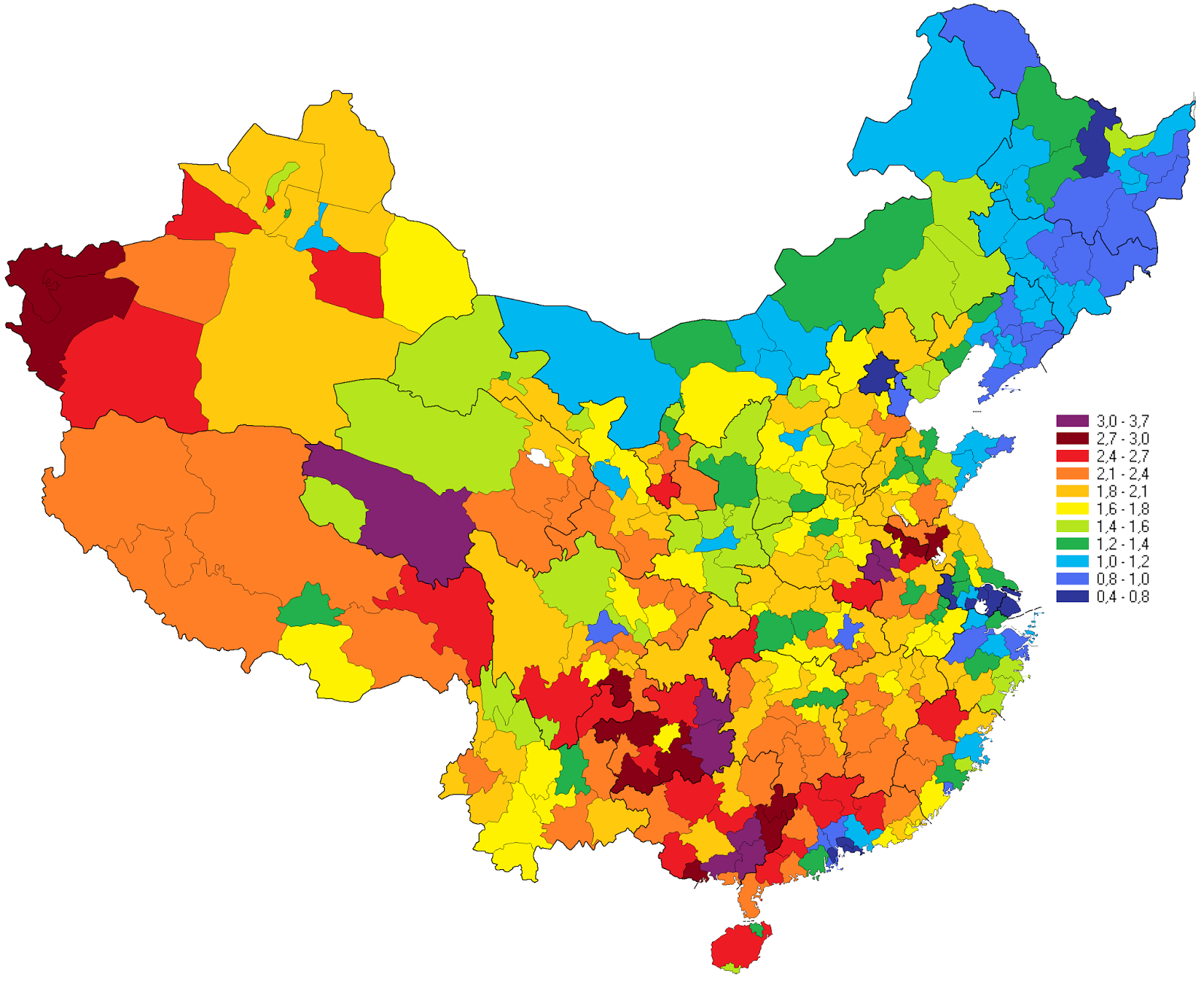Fertilität China 2010.png