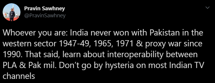 Indian analyst accepting india never won against Pak.png