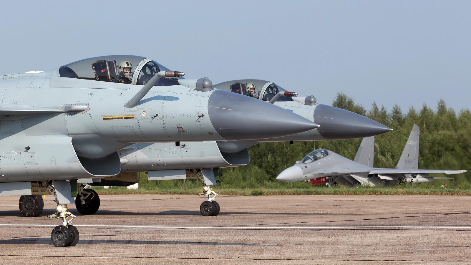 J-10B and J-16 at International Army Games 2021 in Russia.jpg
