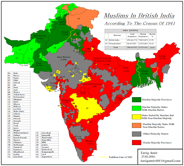 Muslim Population Of India in 1941 and Princely States.png