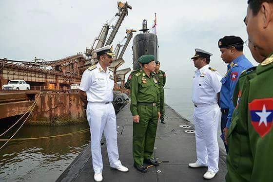 Myanmar Army Chief inspects Shishumar-class of India.jpg