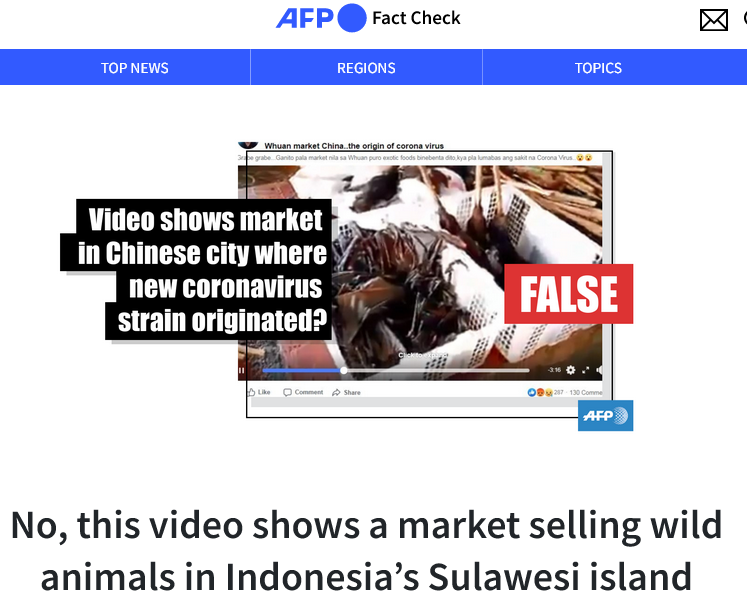No this video shows a market selling wild animals in Indonesia’s Sulawesi island.png